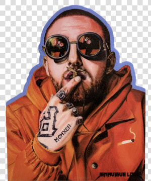 Image Of Mac Miller 2 Sticker   Mac Miller With Sunglasses  HD Png Download