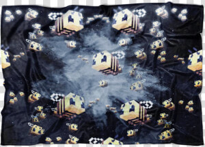 Minecraft Feece Blanket Minecraft Bees Black Blanket   Linens  HD Png Download