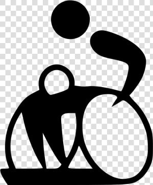 Vector Wheelchair Silhouette Back   Wheelchair Sports Clipart  HD Png Download