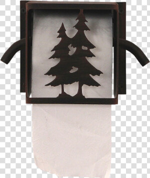 Iron Double Pine Tree Toilet Paper Box  HD Png Download