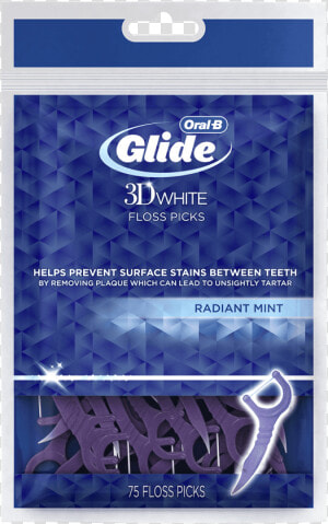 Oral b Glide 3d White Floss Picks   Oral B Glide 3d White Floss Picks Radiant Mint  HD Png Download