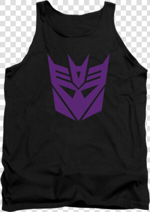 Black Decepticon Logo Transformers Tank Top   Shout At The Devil Vest  HD Png Download