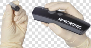 The Micronic Handheld Wireless Mini Being Used To Scan   Micronic Barcode Scanner  HD Png Download