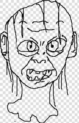 Transparent Gollum Png   Sketch  Png Download