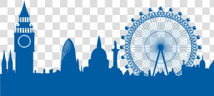 Transparent Worship Silhouette Png   London Eye Skyline Silhouette  Png Download