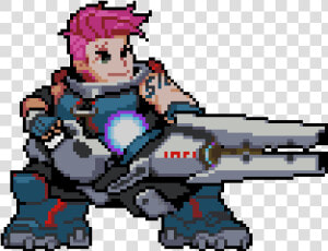 Picture   Overwatch Zarya Pixel Spray  HD Png Download