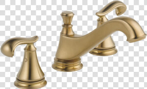 Widespread Bathroom Faucet Brushed Gold  HD Png Download