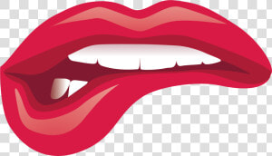 Lip Kiss Cartoon   Red Cartoon Lips Kiss  HD Png Download