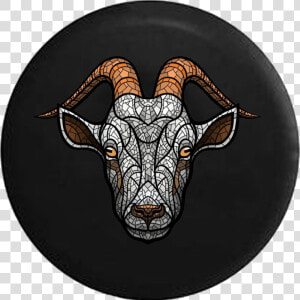 Goat Mosaic Stained Glass Jeep Camper Spare Tire Cover   Goat  HD Png Download