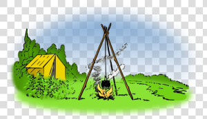 Grass tree camping   Camping Drawing Png  Transparent Png