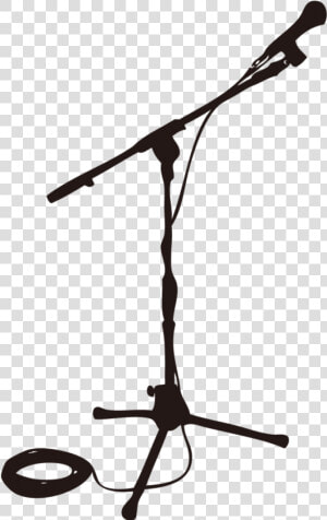 Microphone Stands Stage Drawing   Microphone With Stand Png  Transparent Png