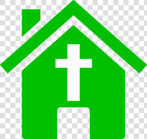 Green Church House Svg Clip Arts   Icon Vector House Png  Transparent Png