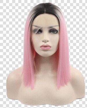 Transparent Wigs Png   Short Lace Front Wigs Pink  Png Download