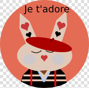 French Bunny Je T Adore Svg Clip Arts  HD Png Download