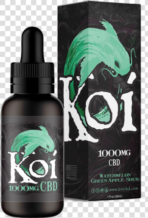 Koi Jade 1000mg Cbd Oil Tincture  Watermelon Green   Koi Cbd Pink Lemonade  HD Png Download