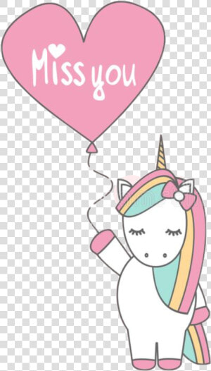 Miss You Missyou Sticker Unicorn Free Cliparts Transparent   Cartoon I Miss You Unicorn  HD Png Download