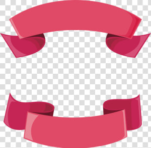 Pink Ribbon Header   Ribbon Text Box Vector  HD Png Download