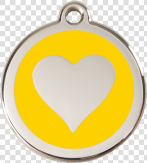 Yellow Heart Pet Tag   Red Dingo  HD Png Download