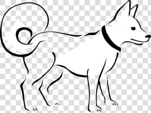 Black And White Dog Clipart   Dog Drawing Black And White  HD Png Download