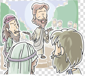 Jesus Walking With His Disciples Clipart  HD Png Download