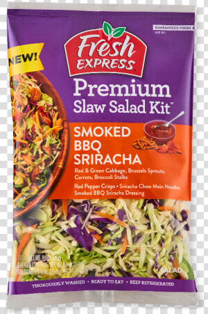 Smoked Bbq Sriracha Premium Slaw Salad Kit   Fresh Express Salad  HD Png Download