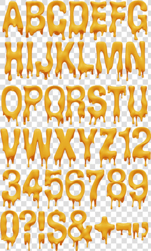 Melting Yellow Font   Melting Word Font  HD Png Download