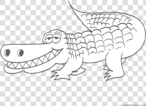 Gator Clipart Zoo Animal   Alligator Clipart Black And White Png  Transparent Png