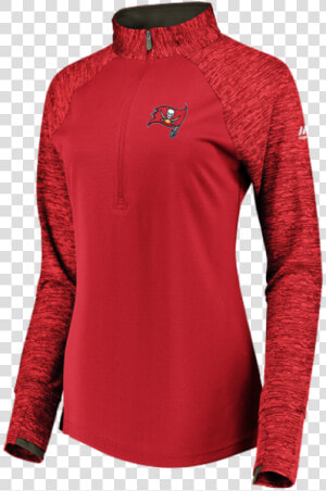 Women S Tampa Bay Buccaneers Ultra Streak 1 4 Zip   Long sleeved T shirt  HD Png Download