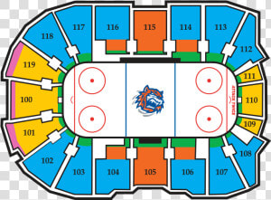 1819 Seating Map Big   Webster Bank Arena Seating Chart Sound Tigers  HD Png Download