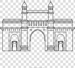 St Louis Arch Coloring Sheet Gateway Of India Coloring   Colouring Page Of Gateway Of India  HD Png Download