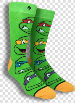 Tmnt Ninja Turtles Stacked 360 Socks Class   Sock  HD Png Download