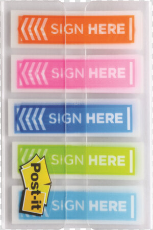 Post it® Sign Here Flags 1 2   Post It Notes  HD Png Download