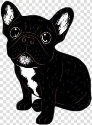  pugblack  pug  black  cachorro  stickerspopulares   Frenchie Stickers  HD Png Download