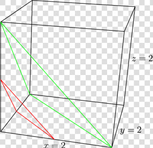  asy  Import Three   Equilateral Triangle In Cube  HD Png Download