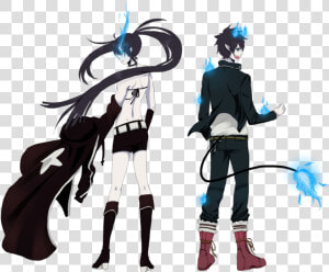 Rinxmato   Blue Exorcist Black Rock Shooter  HD Png Download