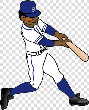 Sports Clip Art By Phillip Martin Jackie Robinson Rh   Jackie Robinson Easy Drawing  HD Png Download