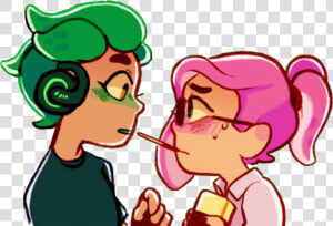  splatoon  splatoon2  gayship  green  pink  inkling  HD Png Download