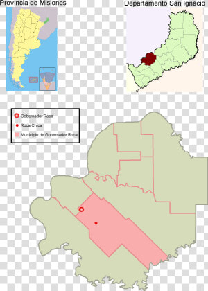 Municipio Gobernador Roca En Departamento San Ignacio   Jardin America Misiones Mapa  HD Png Download