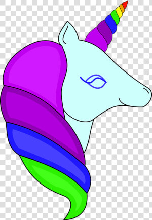 Unicorn  Unicorn Head  Rainbow  Cute  Pretty  Colorful   Enhjørning Hoved Tegning  HD Png Download