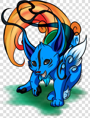 Okami Style Gelert  neopets Art    Cartoon  HD Png Download