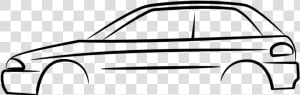 Line Art automotive Exterior compact Car   Cars Project Clipart  HD Png Download