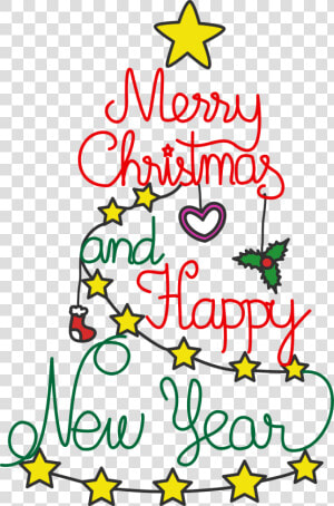 More Free Merry Christmas And Blessed New Year Png   Merry Christmas And Happy New Year Free  Transparent Png