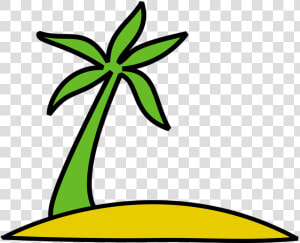 Island  Palm Tree  Palm  Sun  Exotic  Tropical   Hawaii Clip Art With Palm Trees  HD Png Download