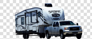 Gmc Truck Pulling A Fifth Wheel Camper Trailer   Pick Up Con Roulotte  HD Png Download