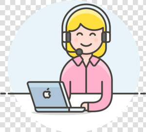 Customer Service Woman Icon   Customer Service Icon Woman  HD Png Download