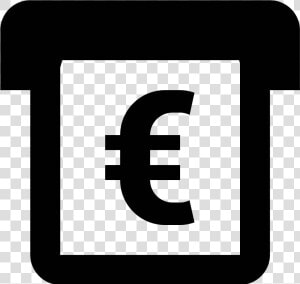 Insert Money Euro Icon   Sign  HD Png Download