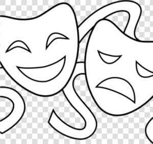 Transparent Drama Png   Drama Mask Coloring Pages  Png Download