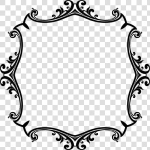 Clip Art Collection Of Free Flourish   Border Design Black And White  HD Png Download