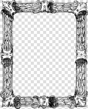 Black Ornate Frame Png Picture Frame High Gloss   English Border Design  Transparent Png