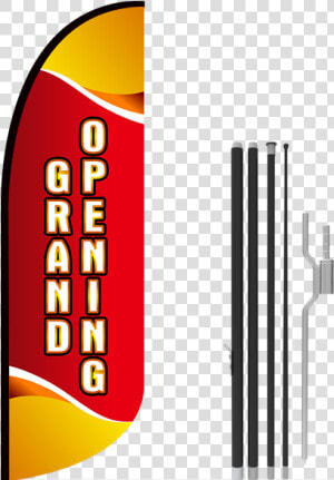 10ft Grand Opening Stock Blade Flag With Ground Stake  HD Png Download